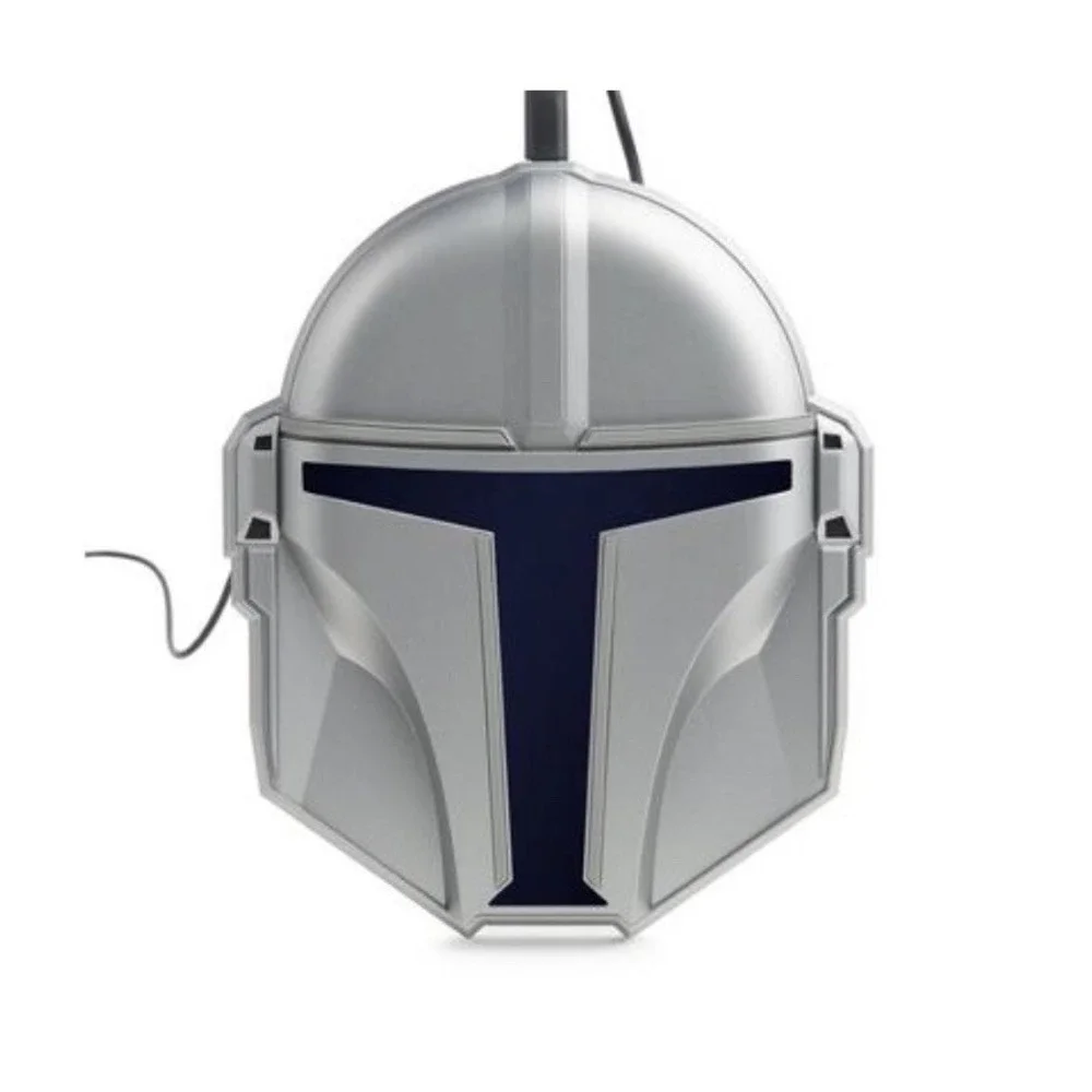 Star Wars The Mandalorian Wireless‎ Charge Pad Unisex OS Silver New LED Helmet